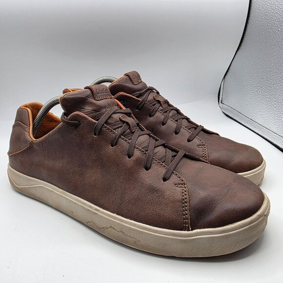 OluKai Lae'Ahi Li 'Ili Mens Size 11 Brown Casual Leather Sneakers 10455-6363 - Picture 1 of 13